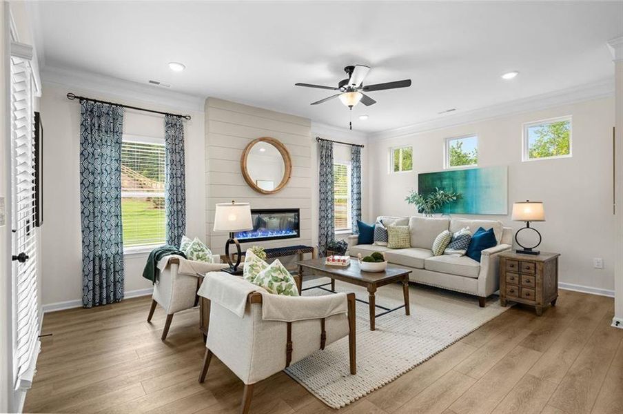 Furnished interior view inside a new home in Sanders Park, Austell (Image 6).