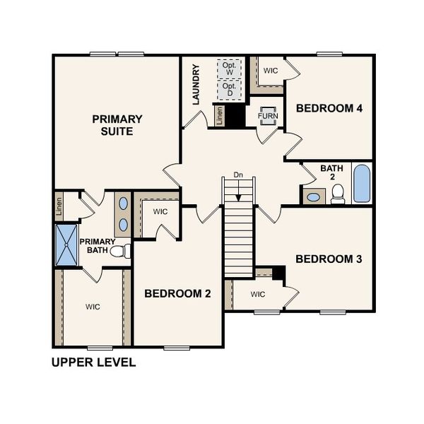 2D floor plan layout of this home in Villages at Huntcliff, Hogansville, GA (Image 3).