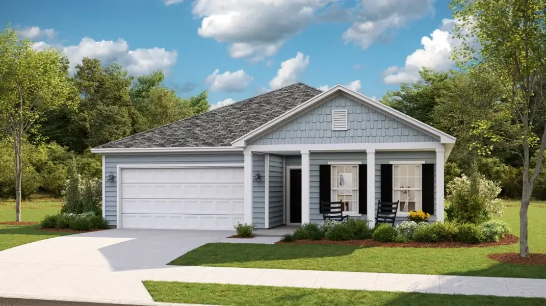 Front exterior of a new home in Wood Stork Landing, Ocean Isle Beach, NC, highlighting curb appeal (Image 1). Front exterior of a new home in Wood Stork Landing, Ocean Isle Beach, NC, highlighting curb appeal (Image 1).