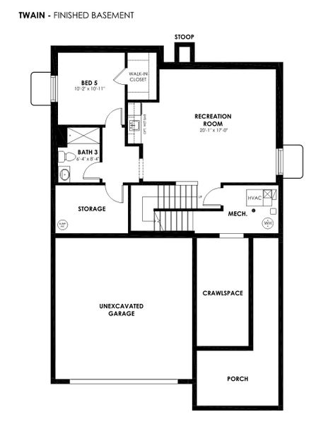 2D floor plan layout for the Twain by Hartford Homes in Prairie Song, Windsor, CO (Image 31). 2D floor plan layout for the Twain by Hartford Homes in Prairie Song, Windsor, CO (Image 31).
