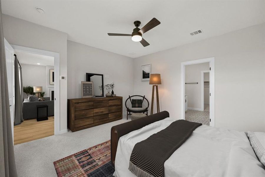 Furnished interior view inside a new home in Aspire at Noble Ridge, Howe (Image 12).