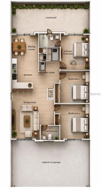 2D floor plan layout of this home in , Port Charlotte, FL (Image 3).