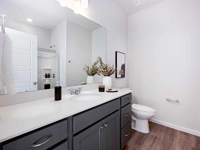 Representative furnished interior of a home built from the Watkins by Brookline Homes in The Crossing at Cramerton Mills, Gastonia (Image 11).
