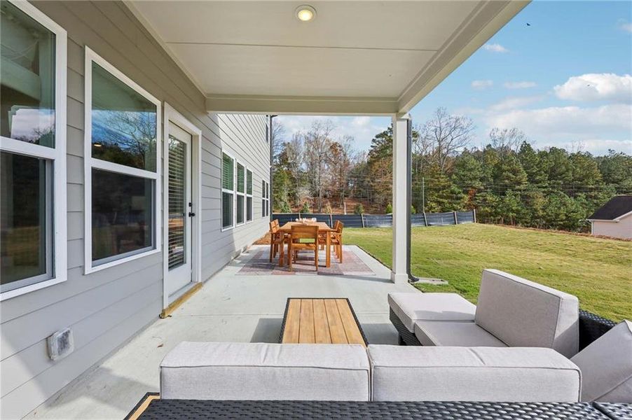 Exterior details and patio area of a home in Arbors at Richland Creek, Buford (Image 4).