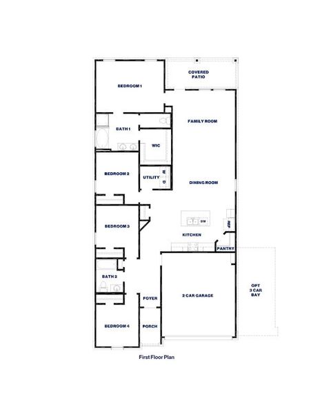 2D floor plan layout of this home in River Ranch Meadows, Dayton, TX (Image 3).