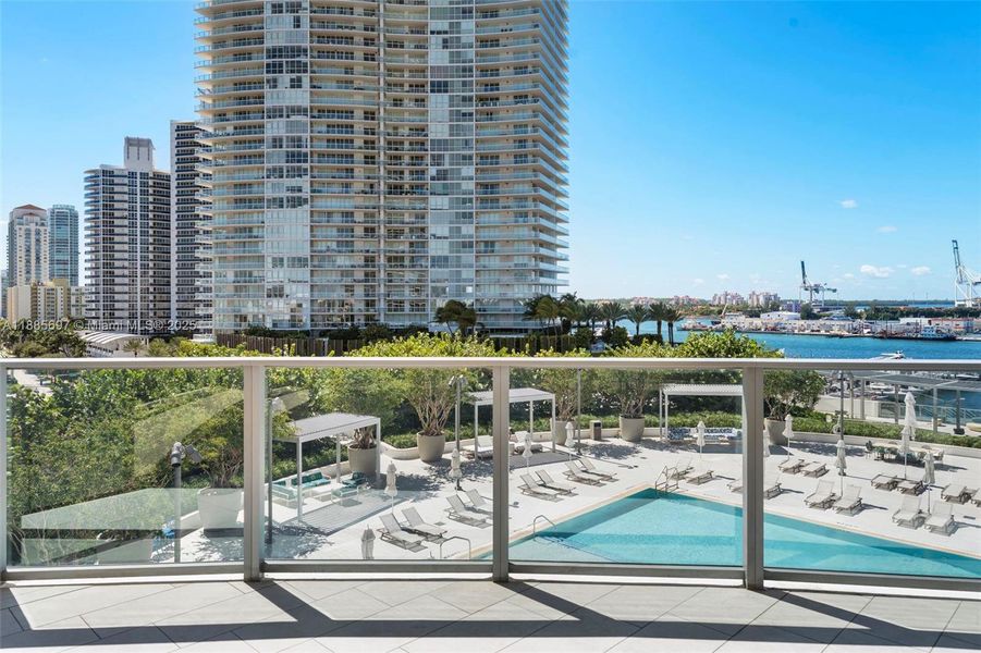 Exterior details and patio area of a home in Five Park, Miami Beach (Image 28). Exterior details and patio area of a home in Five Park, Miami Beach (Image 28).
