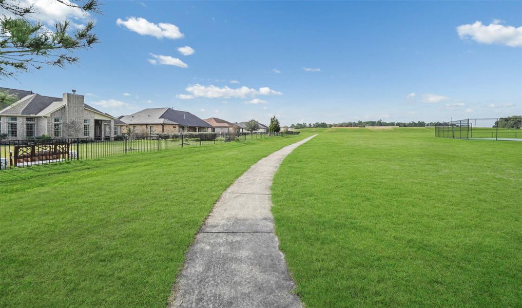 Walking paths make it easy to stay active.