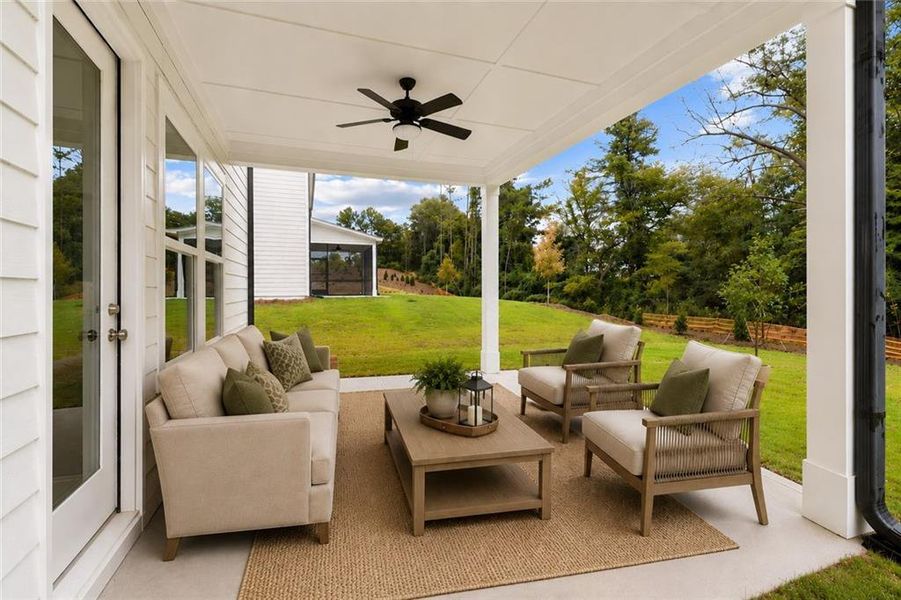 Exterior details and patio area of a home in Ashbury Commons, Powder Springs (Image 31).