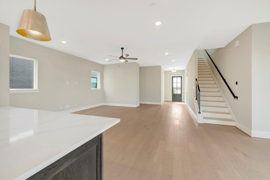 Spacious, unfurnished interior of a new home in Easthaven at Bridgeland Central - Vision Collection, Cypress (Image 19).