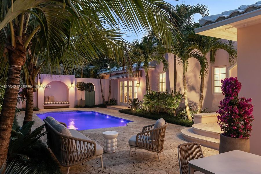 Exterior details and patio area of a home in , Coral Gables (Image 20). Exterior details and patio area of a home in , Coral Gables (Image 20).