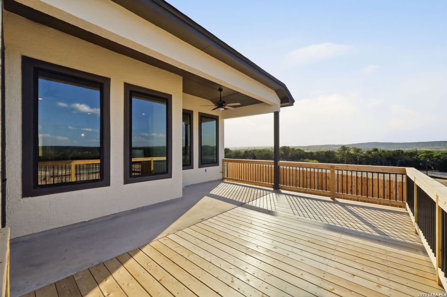 Exterior details and patio area of a home in The Summit, San Antonio (Image 34).
