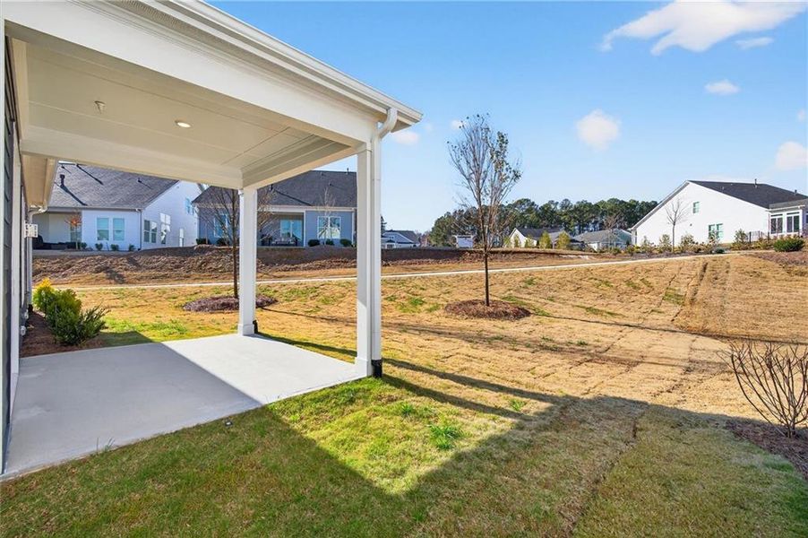 Exterior details and patio area of a home in The Reserve at Bells Ferry, Kennesaw (Image 21).