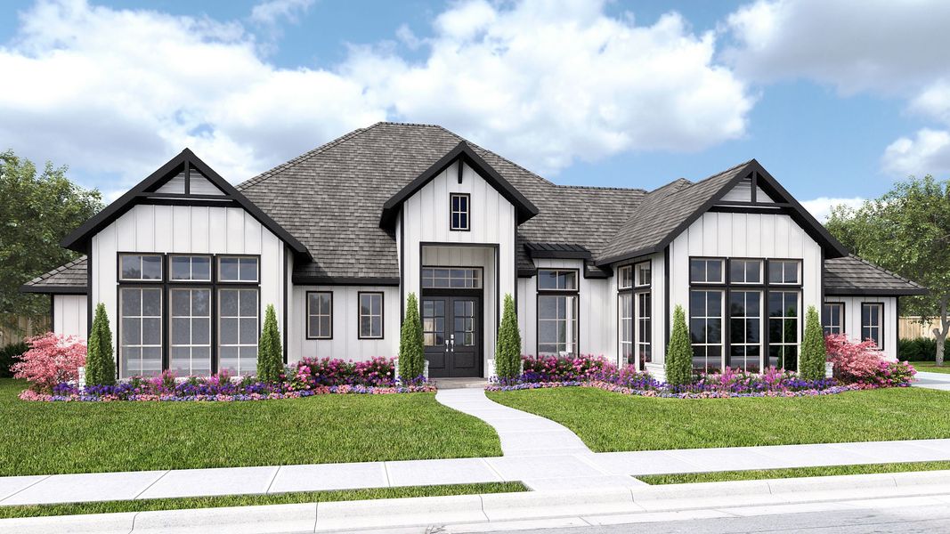 Representative exterior photo of a completed home built from the 3168A by Perry Homes in Megan's Landing 1/2 Acre, Castroville, TX (Image 4). Representative exterior photo of a completed home built from the 3168A by Perry Homes in Megan's Landing 1/2 Acre, Castroville, TX (Image 4).