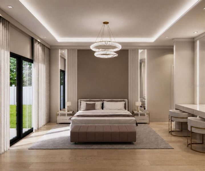 Furnished interior view inside a new home in , Orlando (Image 10).