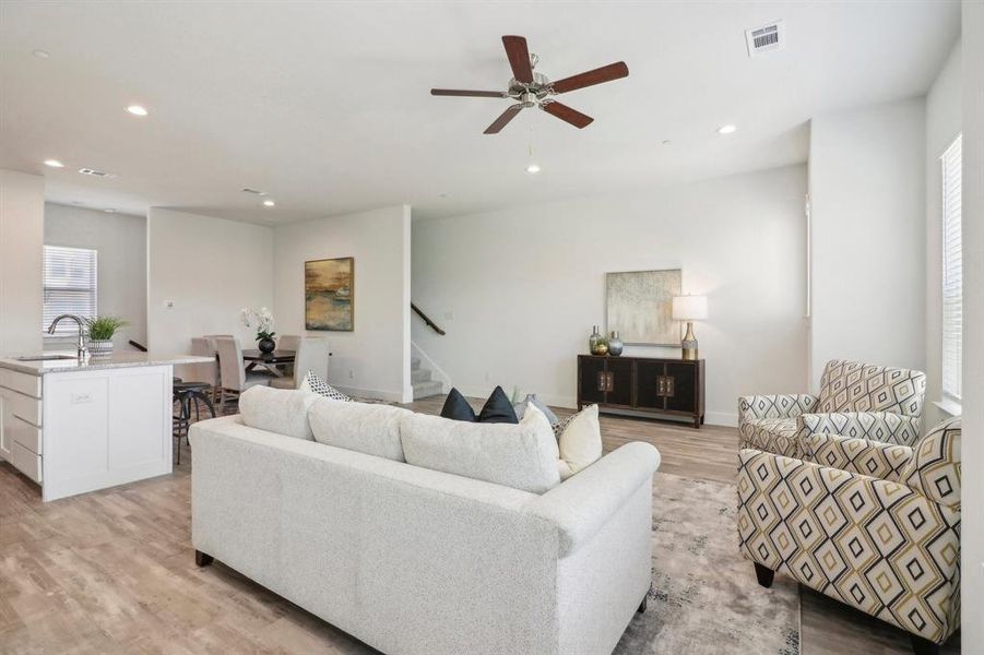 Furnished interior view inside a new home in , Lewisville (Image 12).