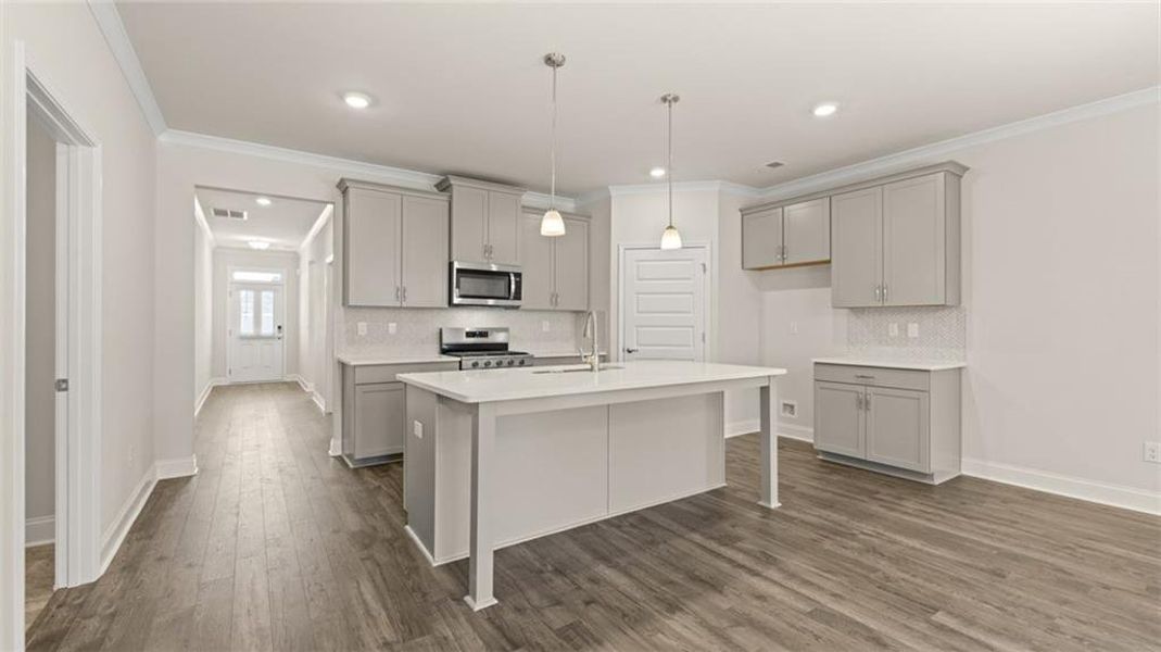 Furnished interior view inside a new home in Oak Ridge Meadows - Active Adult, Locust Grove (Image 9). Furnished interior view inside a new home in Oak Ridge Meadows - Active Adult, Locust Grove (Image 9).