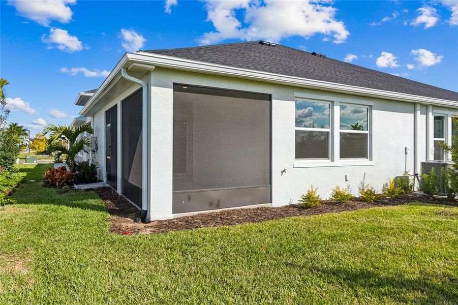 Exterior details and patio area of a home in Gracewater at Sarasota, Sarasota (Image 23).