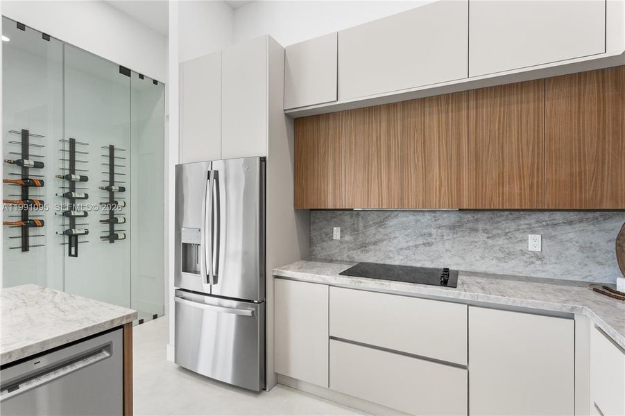 Custom cabinetry, MARBLE TAJ MAHAL COUNTERTOPS w/ FULL BACKSPLASH Custom cabinetry, MARBLE TAJ MAHAL COUNTERTOPS w/ FULL BACKSPLASH