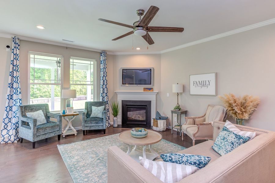 Representative furnished interior of a home built from the The Concerto by Chesapeake Homes in The Farm at Neill's Creek, Lillington (Image 7). Representative furnished interior of a home built from the The Concerto by Chesapeake Homes in The Farm at Neill's Creek, Lillington (Image 7).