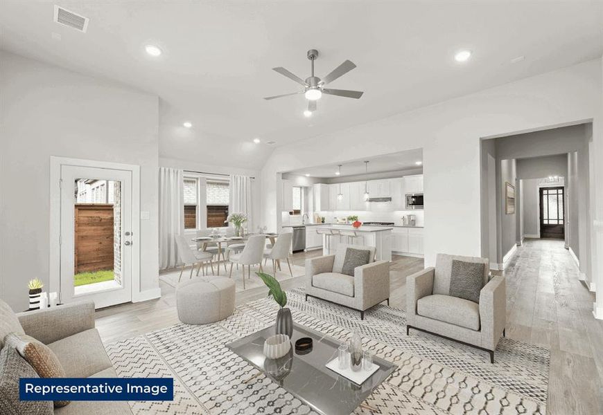 Furnished interior view inside a new home in Westside Preserve, Midlothian (Image 7).