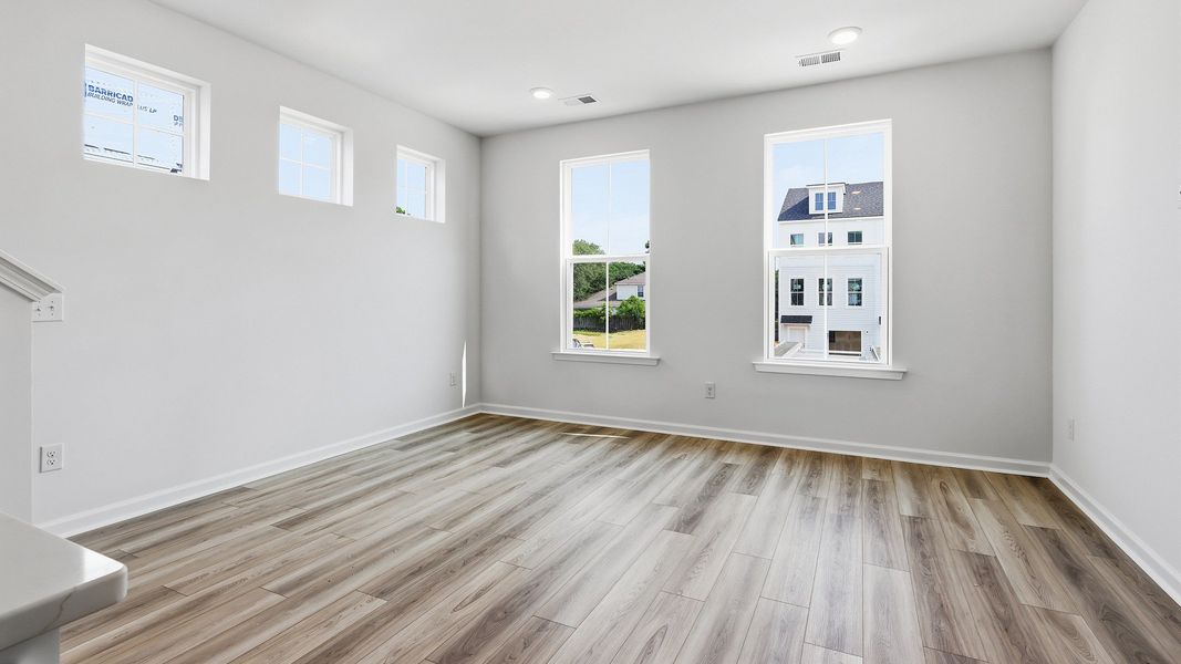 Representative furnished interior of a home built from the Hayden by DRB Homes in Clear Springs Townhomes, North Charleston (Image 17). Representative furnished interior of a home built from the Hayden by DRB Homes in Clear Springs Townhomes, North Charleston (Image 17).