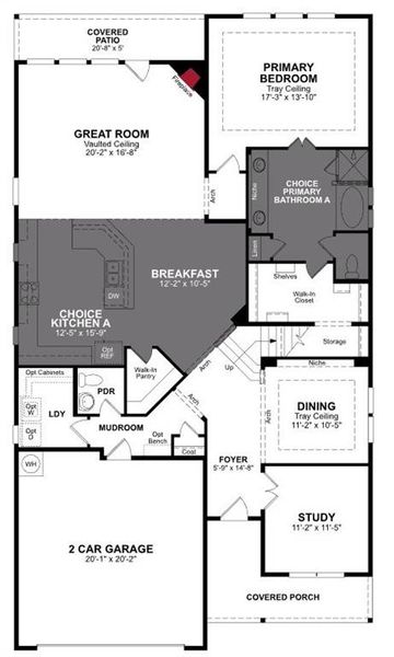 Beazer Homes Enclave at Legacy Hills Blackburn Floorplan.