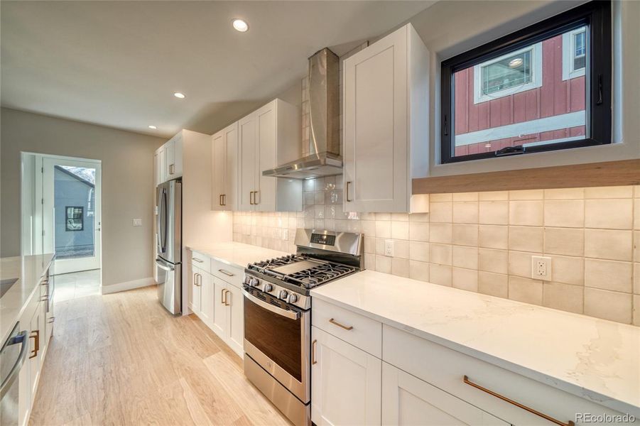 Kitchen looks to Mud Room