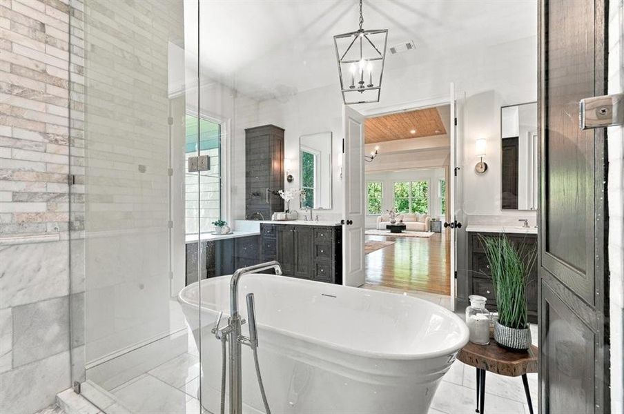 Furnished interior view inside a new home in , Roswell (Image 52).