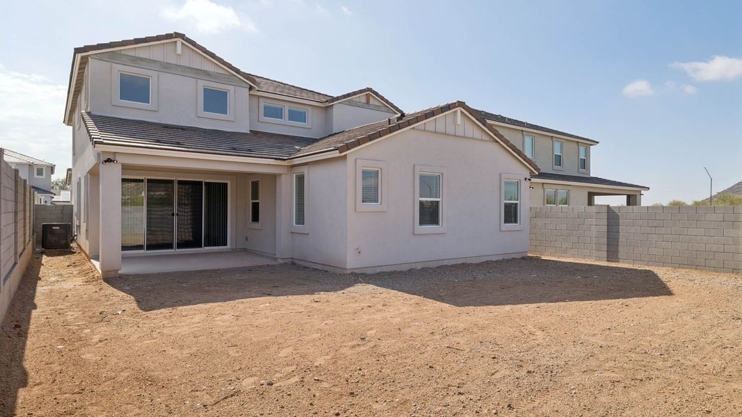 Representative exterior details of a home built from the Phoenician by D.R. Horton in The Ridge at Stone Butte, Phoenix (Image 22).