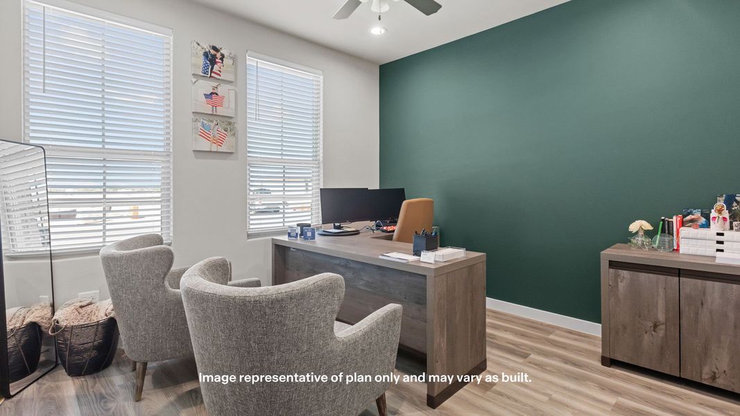 Representative furnished interior of a home built from the Cali by D.R. Horton in Mustang Ridge, Andrews (Image 17). Representative furnished interior of a home built from the Cali by D.R. Horton in Mustang Ridge, Andrews (Image 17).