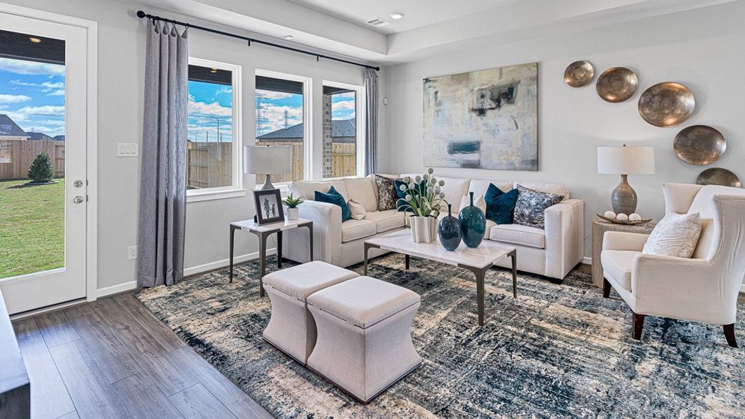 Furnished interior view inside a new home in Bridge Creek 45s and 50s, Cypress (Image 21).