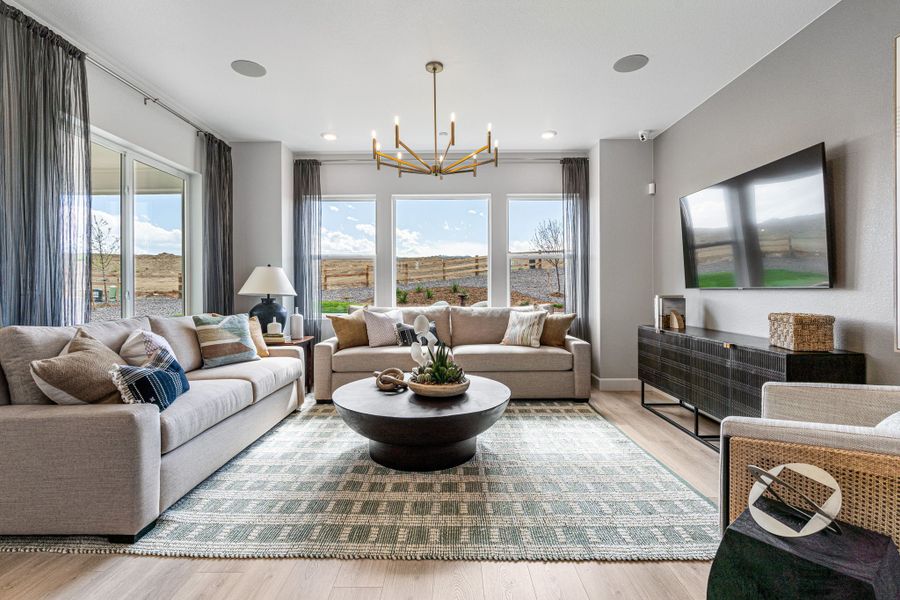 Furnished interior view inside a new home in Trailstone Town Collection, Arvada (Image 7).