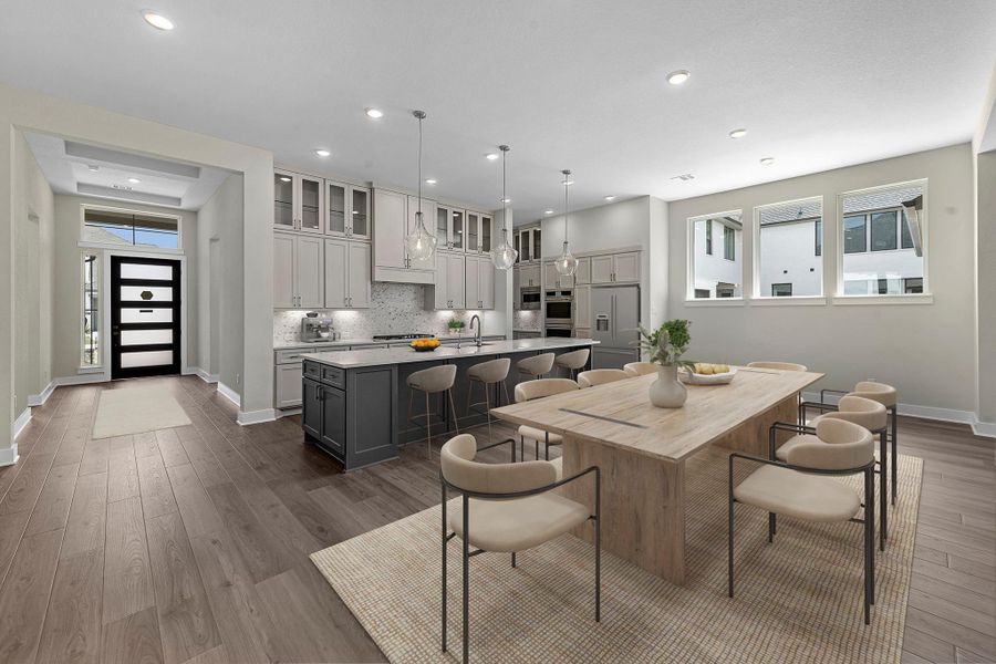 Furnished interior view inside a new home in Bridgeland, Cypress (Image 26).