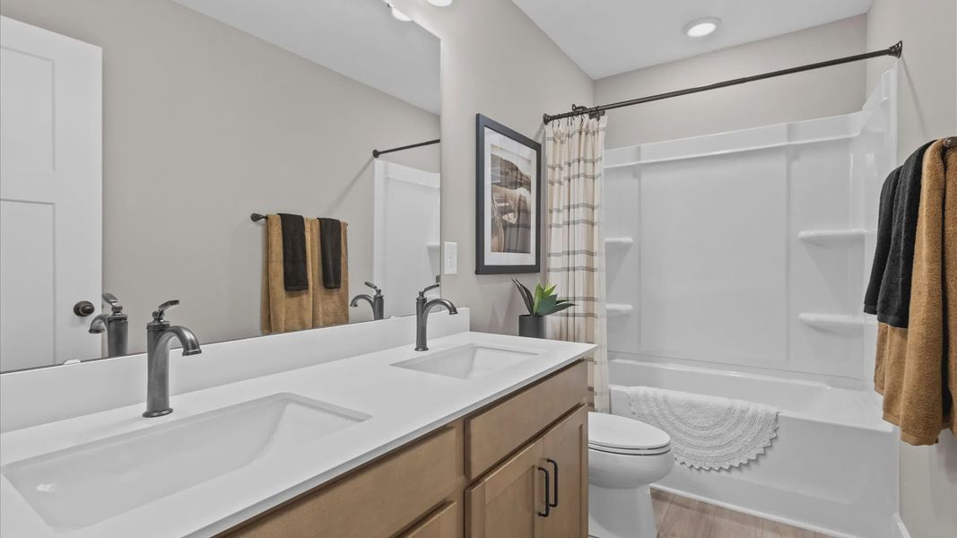 Representative furnished interior of a home built from the Stonefield by DRB Homes in Kayfield at Midway, Anderson (Image 30).
