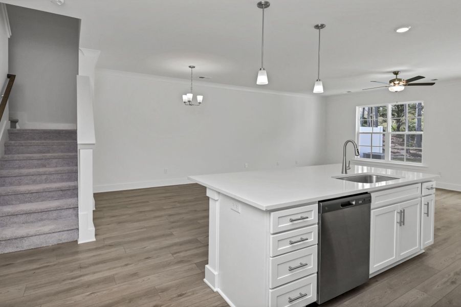 Furnished interior view inside a new home in Lake Carolina Townhomes, Columbia (Image 10).