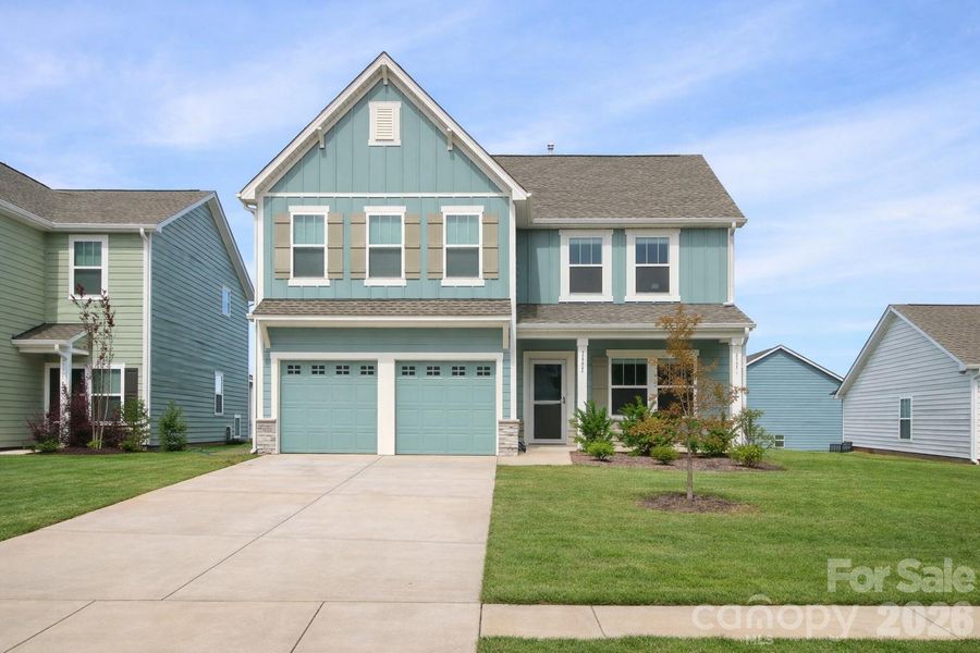 Front exterior of a new home in Edgewater Lakeview On Your Lot, Lancaster, SC, highlighting curb appeal (Image 24).