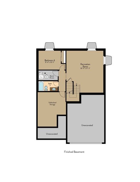 2D floor plan layout for the Elm by View Homes in The Trails at Aspen Ridge-2, Colorado Springs, CO (Image 8).