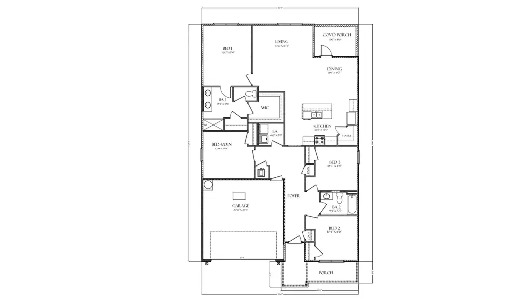 2D floor plan layout for the Beau by D.R. Horton in Abilene Acres, Tallahassee, FL (Image 3). 2D floor plan layout for the Beau by D.R. Horton in Abilene Acres, Tallahassee, FL (Image 3).