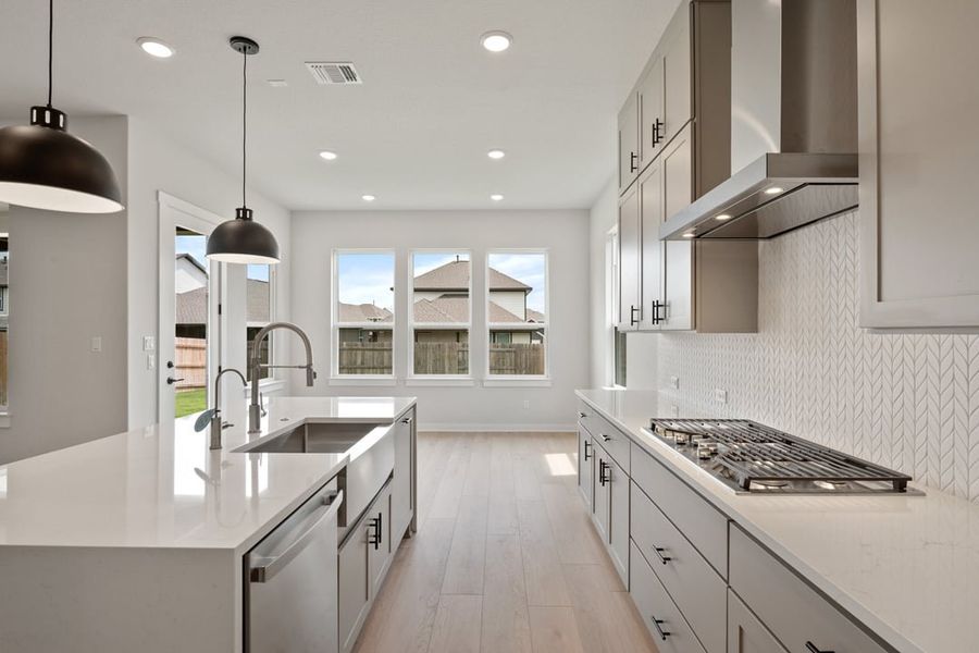 Furnished interior view inside a new home in Arbor Collection at Lariat, Liberty Hill (Image 11). Furnished interior view inside a new home in Arbor Collection at Lariat, Liberty Hill (Image 11).