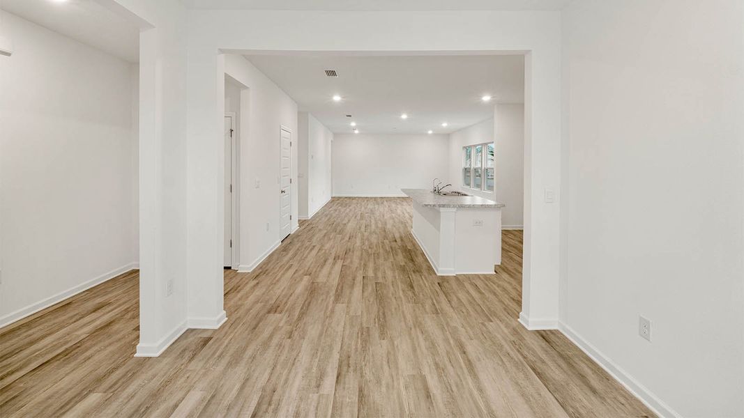 Representative unfurnished interior of a home built from the Mason by D.R. Horton in Owl's Head East, Freeport (Image 17). Representative unfurnished interior of a home built from the Mason by D.R. Horton in Owl's Head East, Freeport (Image 17).