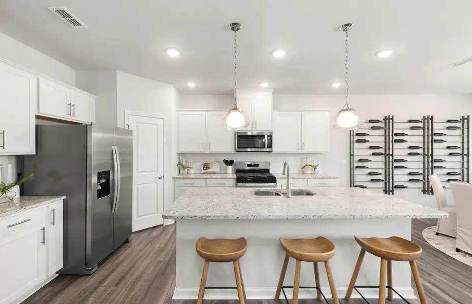 Representative furnished interior of a home built from the Hampton by Pulte Homes in Wimberly, Angier (Image 6).