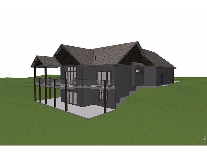 Exterior rendering of this home design in , Red Feather Lakes, CO (Image 6).