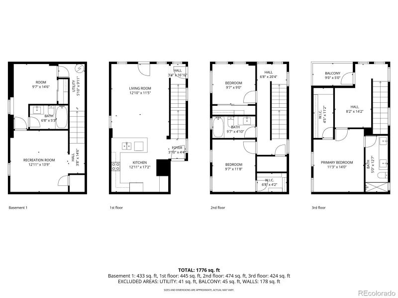 2D floor plan layout of this home in , Denver, CO (Image 3).