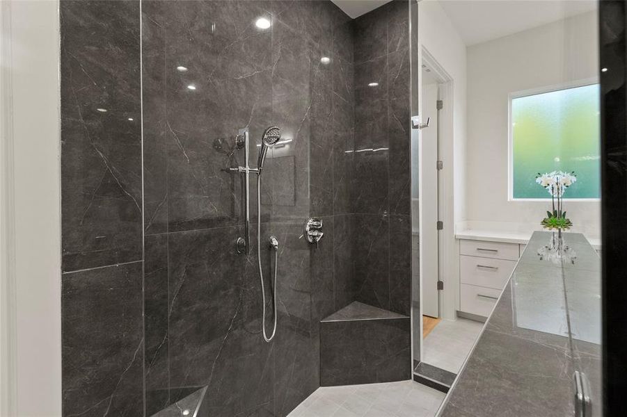 Luxury  primary room shower