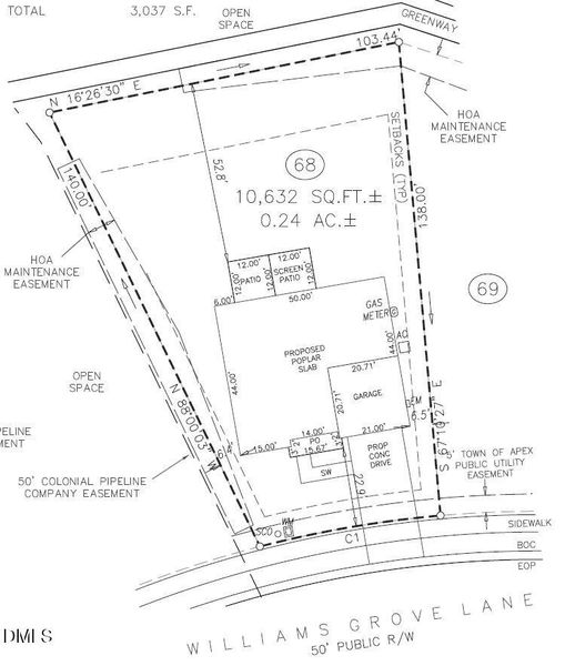 Lot 68 plot plan Lot 68 plot plan