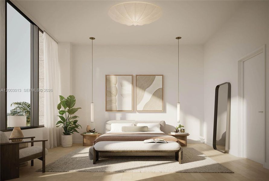 Furnished interior view inside a new home in , Miami (Image 7).