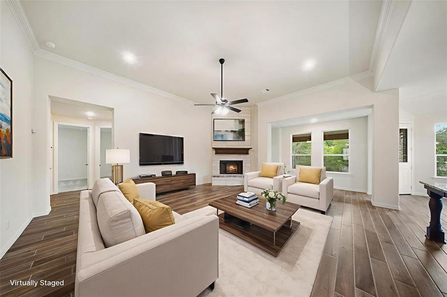Furnished interior view inside a new home in Vista Oaks Estates, Royse City (Image 12).