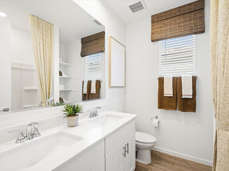 Furnished interior view inside a new home in Meritage Homes by Teravalis - Reserve Series, Buckeye (Image 15).