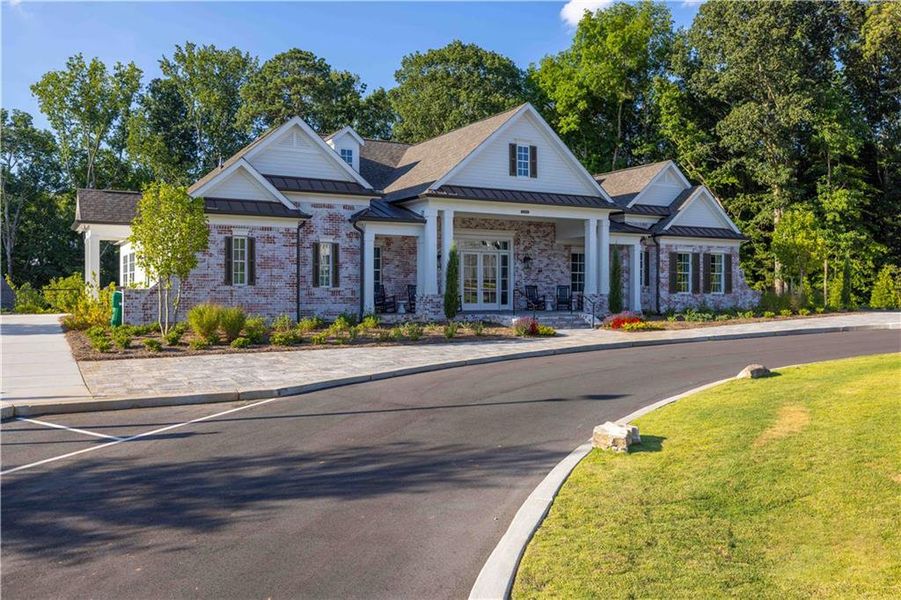 Front exterior of a new home in , Peachtree Corners, GA, highlighting curb appeal (Image 21).