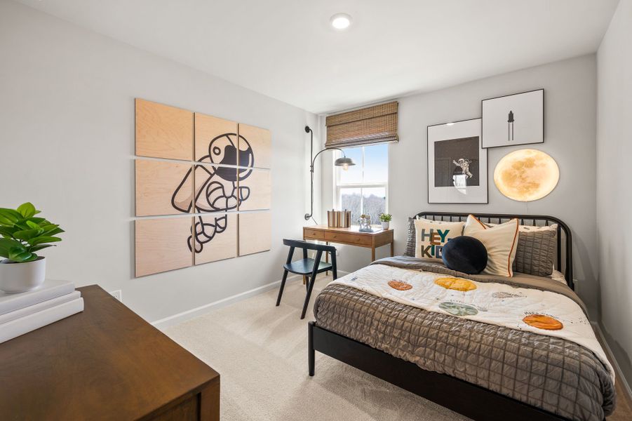 Furnished interior in a model home at Crestview in Spartanburg (Image 30).